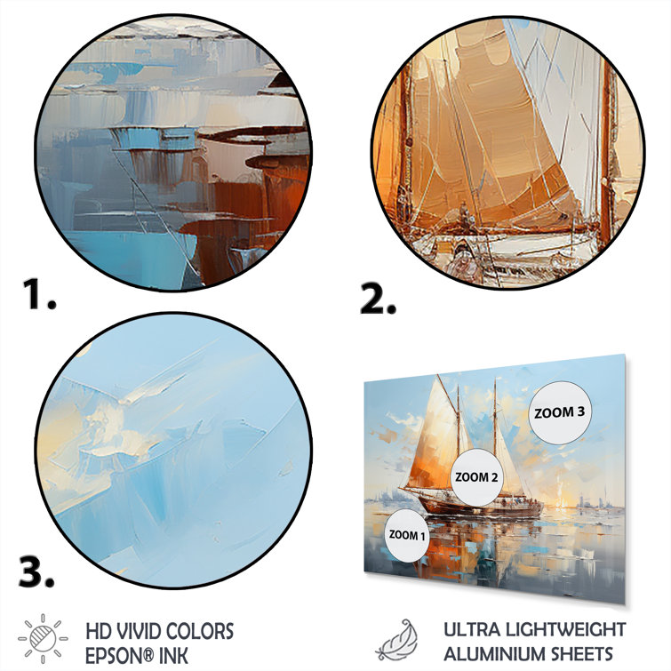 Latitude Run® Boat Minimalism Regatta I Boat Metal Wall Art Wayfair